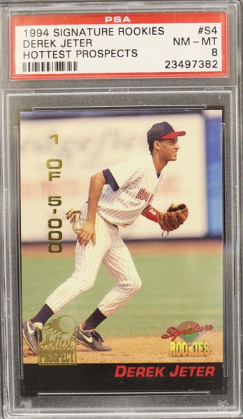 1994 Signature Rookies, Derek Jeter, Hottest Prospects - PSA 8