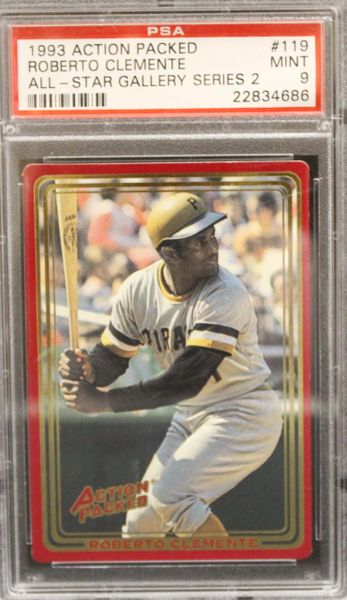 1993 Action Packed, Roberto Clemente, All-Star Gallery Series 2, PSA 9