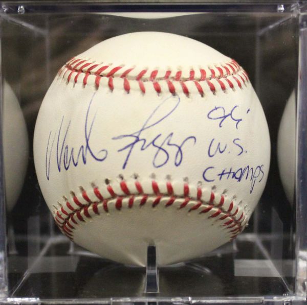 Wade Boggs Autographed 1996 World Series Champs Baseball - JSA i07932