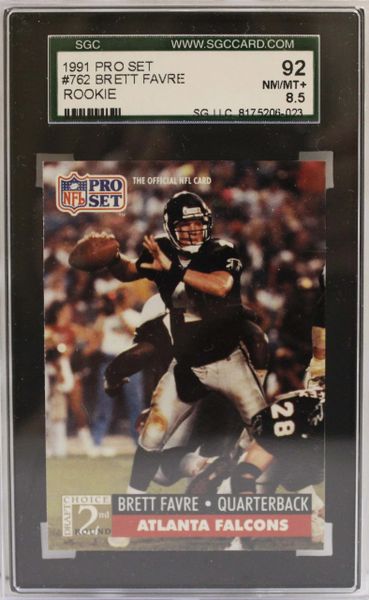 1991 Pro Set, #762 Brett Favre - Rookie - SGC NM/MT 8.5 # 8175206-023