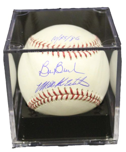 Bill Buckner / Mookie Wilson Autographed Official Rawlings ML Baseball, JSA Authenticated K19438