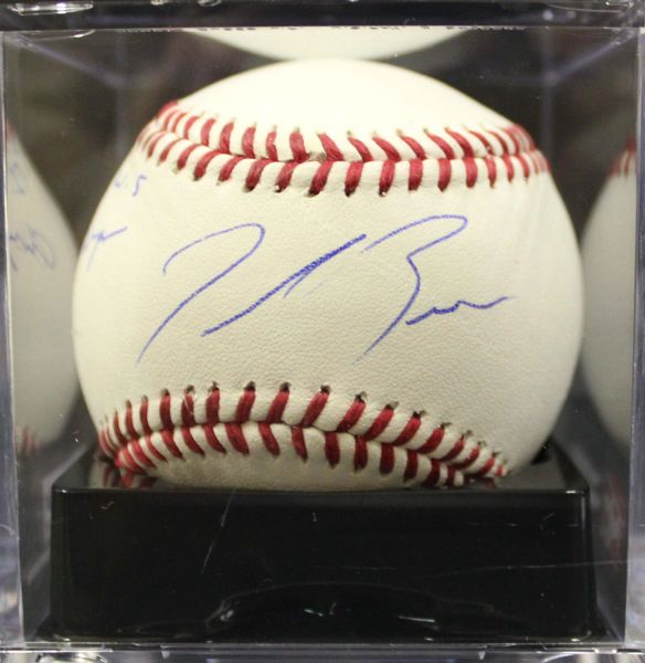 Derek Bell Autographed 92 WS Champ, Wilson ML Baseball, Tristar Authenticated 7612496
