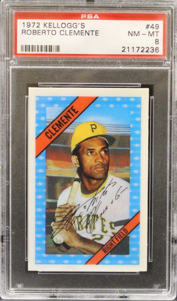 1972 Kellogg's Roberto Clemente, PSA 8