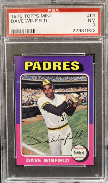 1975 TOPPS Mini, Dave Winfield, PSA 7