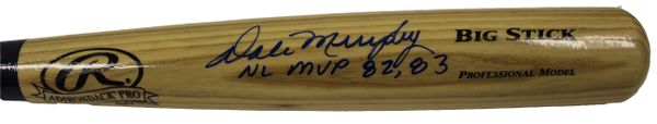 Dale Murphy NL, MVP 82, 83 Autographed Rawlings Big Stick Bat