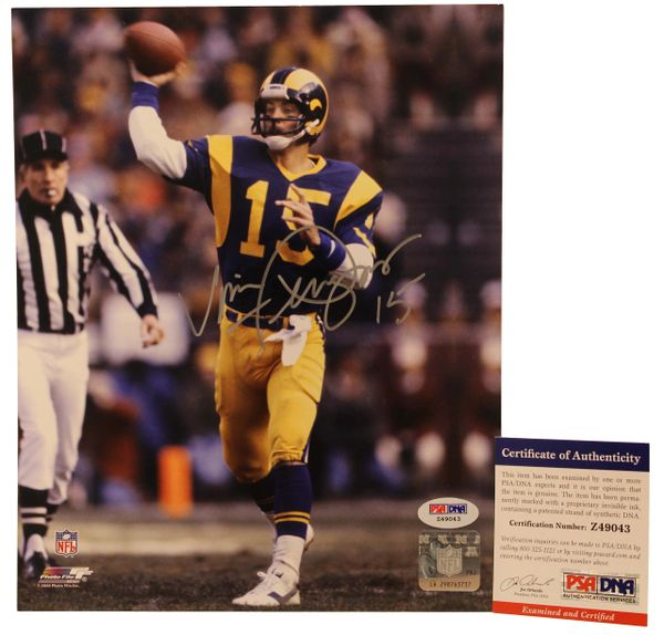 Vince Ferragamo Autographed Photo, 8x10