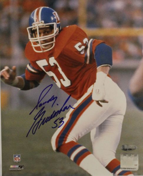 Randy Gradishar Autographed Photo, 8 x 10