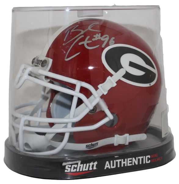 Brandon Coutu #96 Autographed University of Georgia Bulldogs Mini Helmet