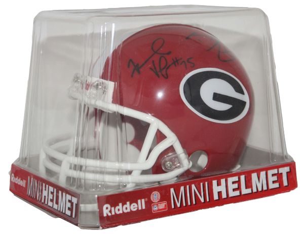 Fernando Velasco, Brandon Coutu, Sean Bailey, Marcus Howard, Kelin Johnson, Mikey Henderson Autographed University of Georgia Bulldogs Mini Helmet