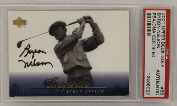 2001 Upper Deck Golf Autogrpahed Byron Nelson - PSA/DNA Certified