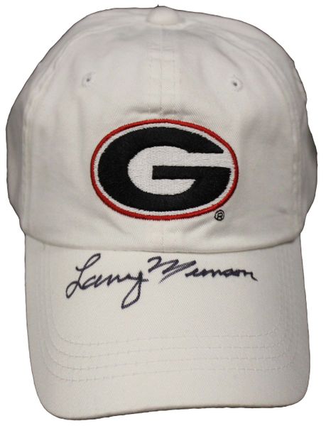 Larry Munson Autographed University of Georgia Bulldog Hat - White