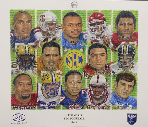 2015 Legends of SEC Football Print