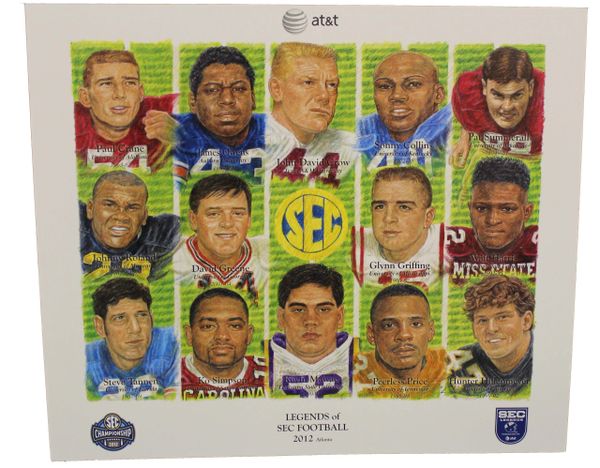 2012 Legends of SEC Football Print