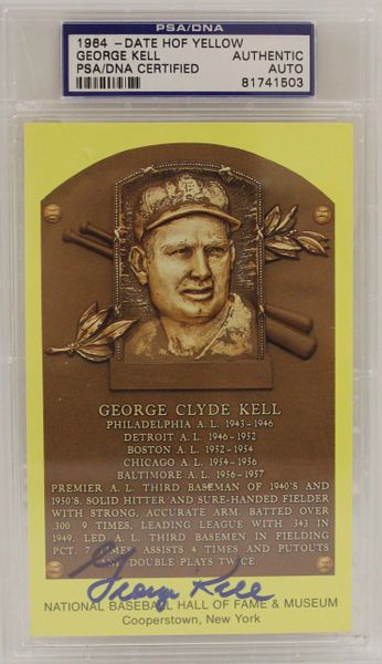 1964 Date HOF Yellow George Kell PSA/DNA Certified