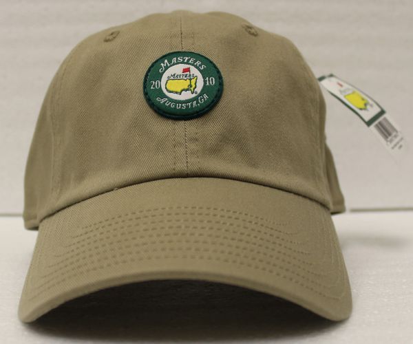 2010 Dated Masters Slouch Cap, Khaki with Logo and Date in Circle