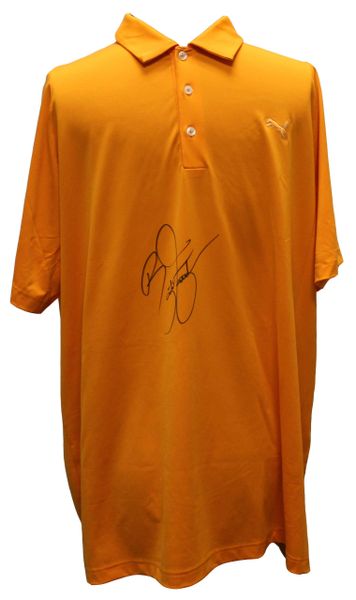 Orange puma golf store shirt