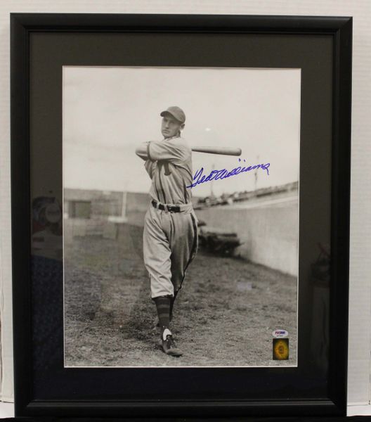 TED WILLIAMS HAND-SIGNED MINNEAPOLIS MILLERS PHOTOGRAPH – Zazoo