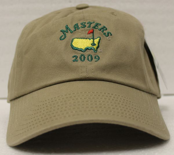 2009 Dated Masters Slouch Hat With Date Below Masters Logo, Khaki