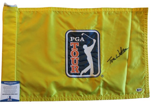 Tom Watson Signed PGA Tour Tournament Used Pin Flag - Beckett Authenticated