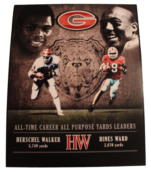 University of Georgia Bulldogs Hines Ward and Herschel Walker Print