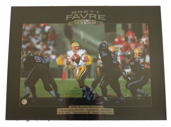 Brett Favre Autographed Photograph - 1995 MVP - Authenticated