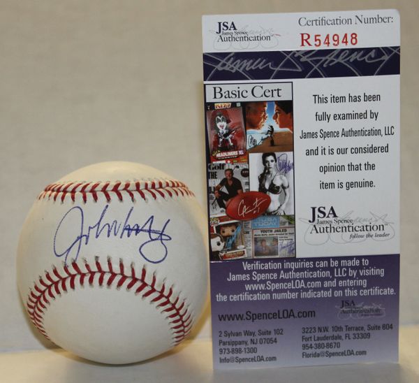 John Smoltz Signed Major League Baseball - JSA Authenticated