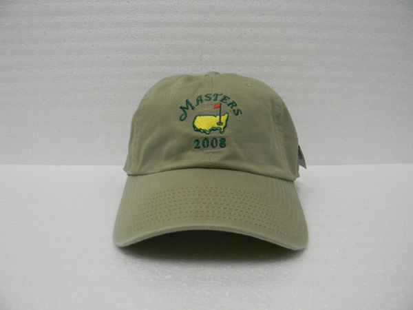 2008 Dated Masters Slouch Hat With Date Below Masters Logo, Khaki
