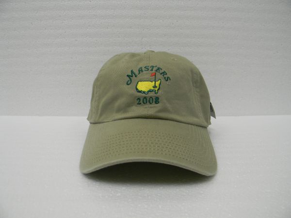 2008 Dated Masters Slouch Hat With Date Below Masters Logo, Khaki