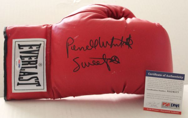 Pernell Whitaker "Sweet Pea" Signed Everlast Leather Lace Up Boxing Glove PSA /DNA Authenticated