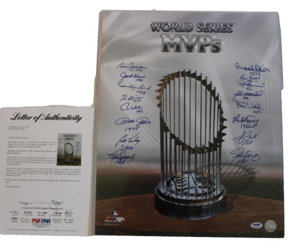 World Series MVP's Trophy-Multi Signed Picture - PSA/DNA Authenticated