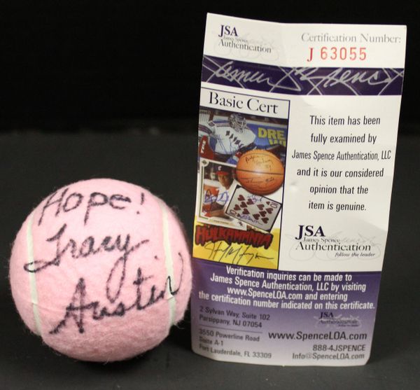 Tracy Austin Signed Pink Tennis Ball - JSA Authenticated