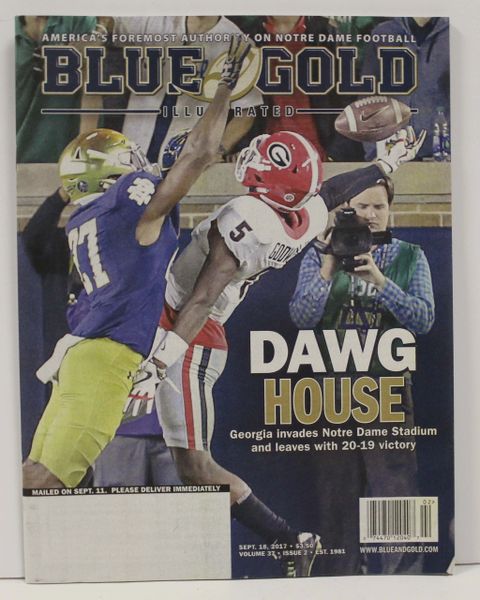 2017 Notre Dame Blue Gold Illustrated Featuring UGA Winning Catch