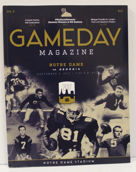 2017 Gameday Magazine Notre Dame Vs Georgia