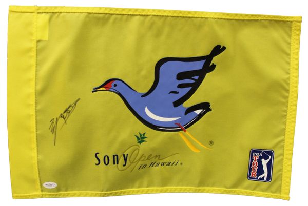 K.J. Choi Autographed Sony Open Pin Flag - JSA Authenticated