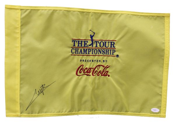 Camilo Villegas Autographed The Tour Championship Pin Flag, JSA Authenticated