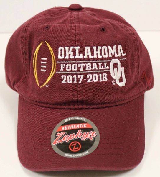 2017-2018 Oklahoma College Football Playoff Hat - Burgundy