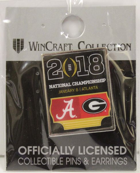 2018 National Championship Collectible Pin, Alabama vs Georgia