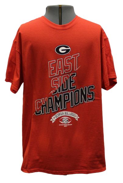 2017 SEC Championship Shirt "East Side Champions" Georgia Bulldogs - Size Large