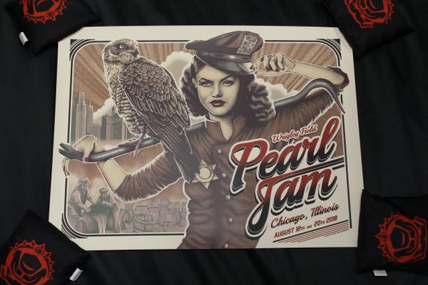  Pearl Jam 2018 t shirt baseball style seattle size xxx large  raglan eagle 8/08-8/10 the home shows : Collectibles & Fine Art