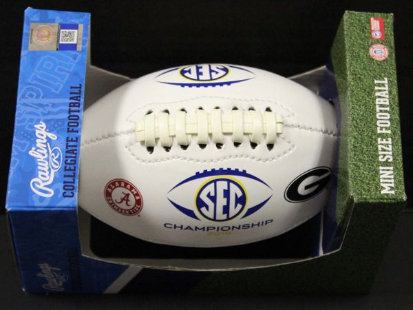 2018 SEC Championship Logo Mini Football - Georgia Bulldogs vs Alabama