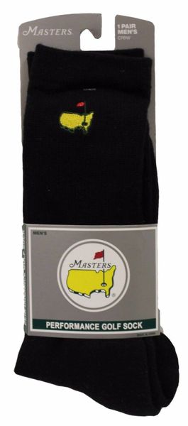 Men's Masters Logo Performance Golf Socks, Black