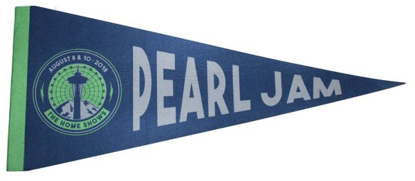 Pearl Jam, August 8 &10, 2018, World Tour Pennant