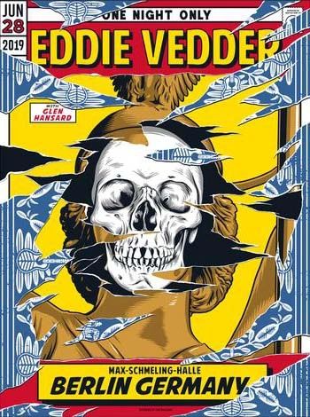 2019 EDDIE VEDDER 6/28 BERLIN POSTER, PEARL JAM