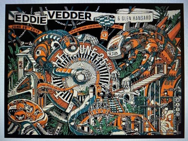 2019 EDDIE VEDDER 6/25 BARCELONA POSTER, PEARL JAM