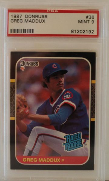 1987 Donruss, Greg Maddux, PSA 9