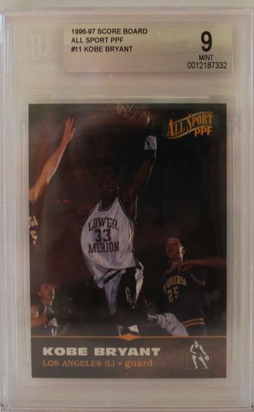 1996-97 Score Board, All Sport PPF, Kobe Bryant, Beckett Graded 9