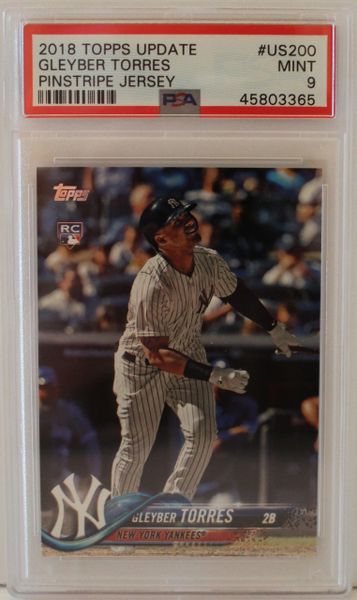 2018 Topps Update, Gleyber Torres, Pinstripe Jersey, PSA 9 (45803365)