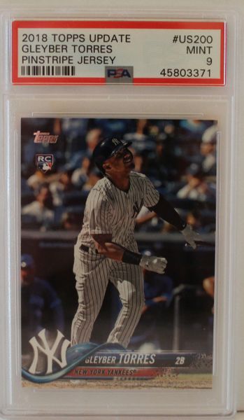 2018 Topps Update, Gleyber Torres, Pinstripe Jersey, PSA 9 (45803371)