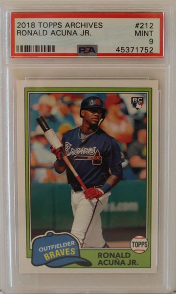 2018 Topps Archives, Ronald Acuna Jr., PSA 9 (45371752)