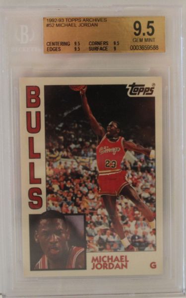 1992-93 Topps Archives, #52 Michael Jordan, Beckett Graded 9.5 (0003659588)